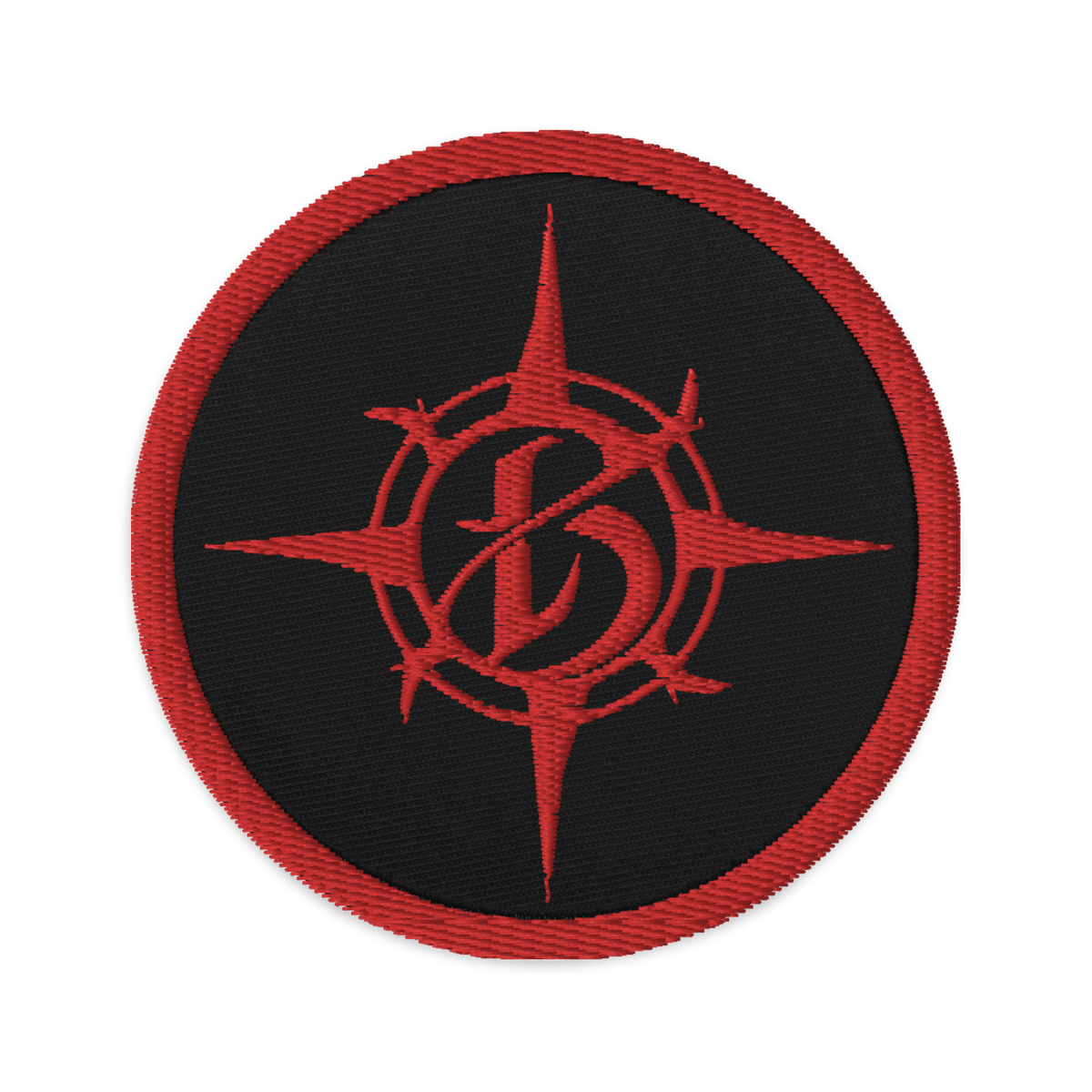 Borealis Compass Logo Embroidered Patch - Red