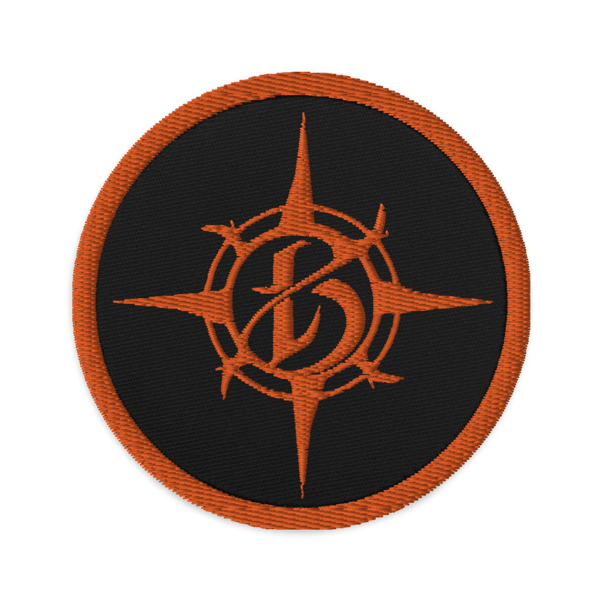 Borealis Compass Logo Embroidered Patch - Orange