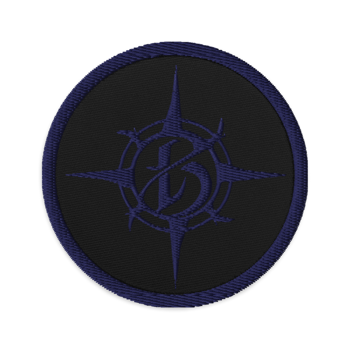 Borealis Compass Logo Embroidered Patch - Navy Blue