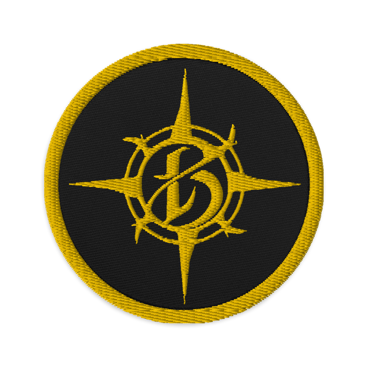 Borealis Compass Logo Embroidered Patch - Gold