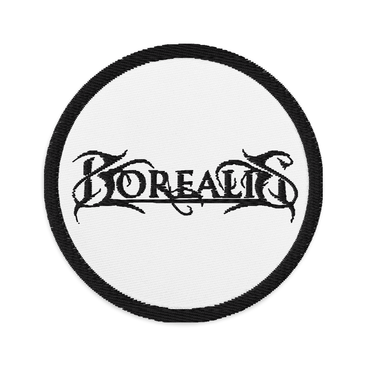 Borealis Embroidered Patch - Black &amp; White
