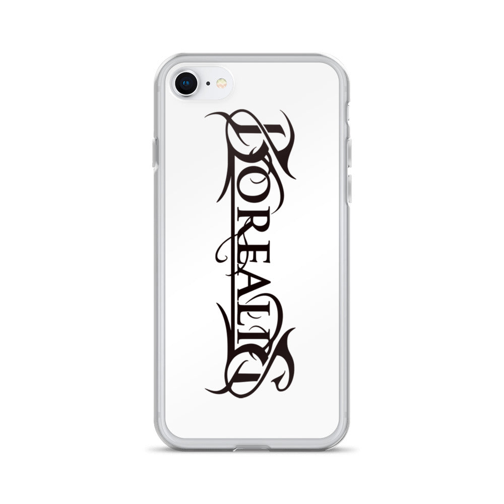 iPhone Case - Black on White Borealis Logo - Borealis Metal