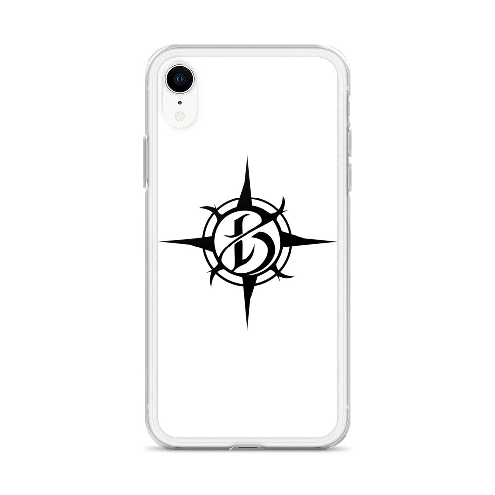 iPhone Case - Borealis 'Compass' Logo - Black on White - Borealis Metal