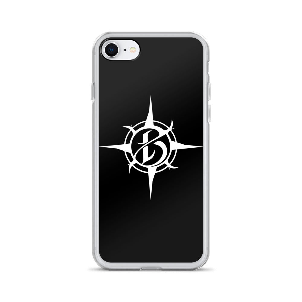 iPhone Case - Borealis &#39;Compass&#39; Logo - White on Black - Borealis Metal