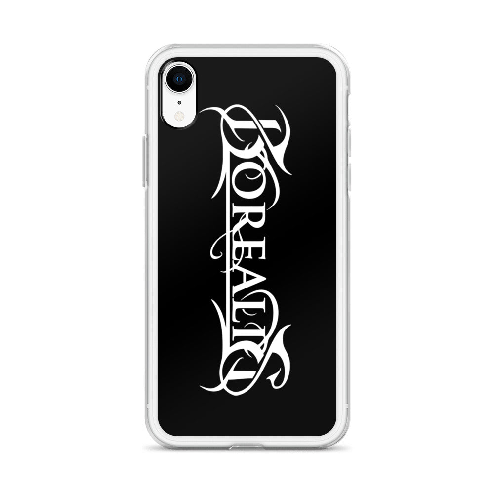 iPhone Case - White on Black Borealis Logo - Borealis Metal
