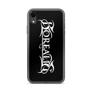 iPhone Case - White on Black Borealis Logo - Borealis Metal