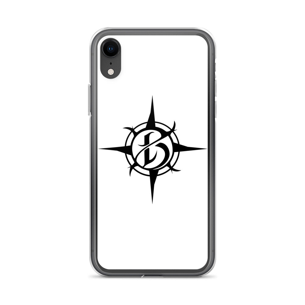 iPhone Case - Borealis 'Compass' Logo - Black on White - Borealis Metal