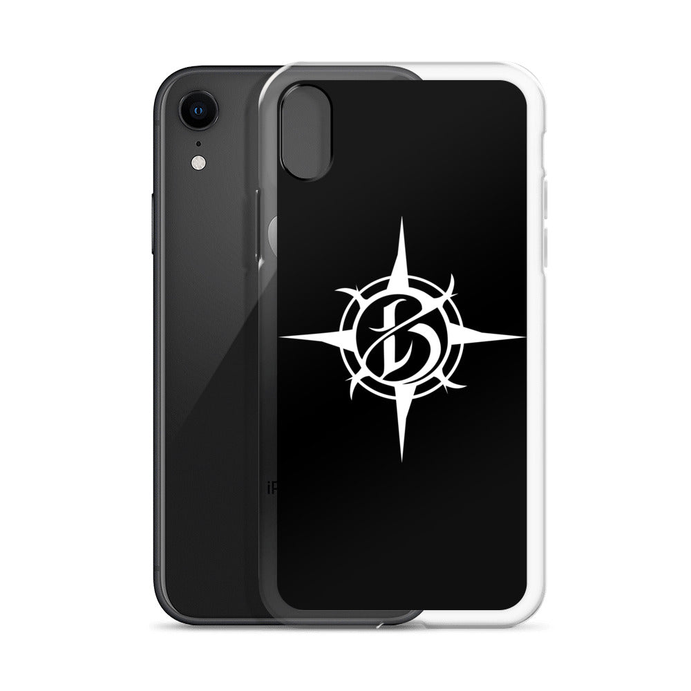 iPhone Case - Borealis 'Compass' Logo - White on Black - Borealis Metal