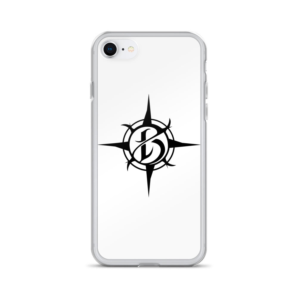 iPhone Case - Borealis &#39;Compass&#39; Logo - Black on White - Borealis Metal